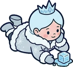 People lying down, a sticker from the The Ice Palace world