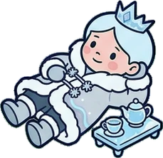 People lying down, a sticker from the The Ice Palace world
