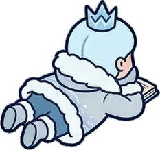 People lying down, a sticker from the The Ice Palace world