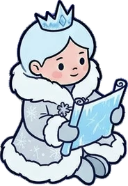 People sitting, a sticker from the The Ice Palace world