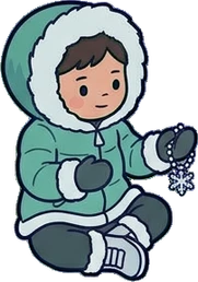 People sitting, a sticker from the The Ice Palace world