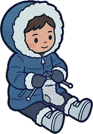 People sitting, a sticker from the The Ice Palace world