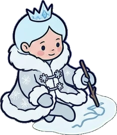 People sitting, a sticker from the The Ice Palace world