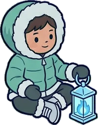 People sitting, a sticker from the The Ice Palace world