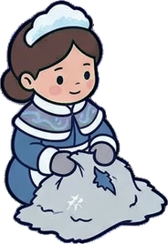 People sitting, a sticker from the The Ice Palace world
