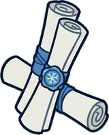 Shelf things, a sticker from the The Ice Palace world