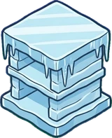 Side tables, a sticker from the The Ice Palace world
