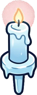 Candles and small lights, a sticker from the The Ice Palace world