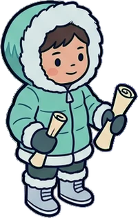 People standing, a sticker from the The Ice Palace world