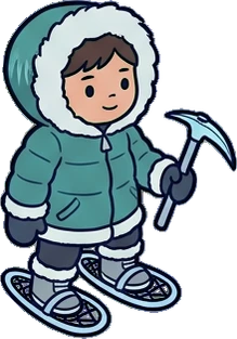 People standing, a sticker from the The Ice Palace world