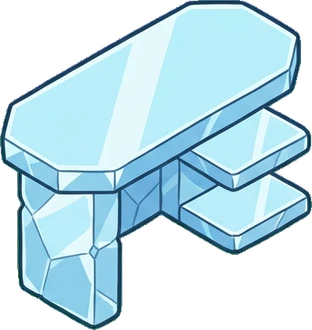 Desks and workbenches, a sticker from the The Ice Palace world