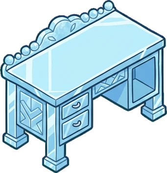 Desks and workbenches, a sticker from the The Ice Palace world