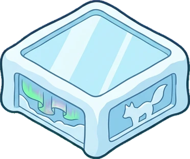 Desks and workbenches, a sticker from the The Ice Palace world