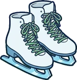 Bags, hats and shoes, a sticker from the The Ice Palace world