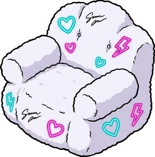 Armchairs, a sticker from the The K-Pop Bedroom world