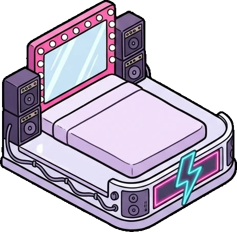 Beds, a sticker from the The K-Pop Bedroom world