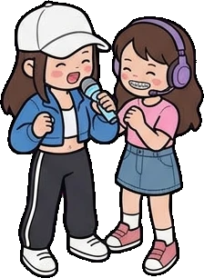 People together, a sticker from the The K-Pop Bedroom world