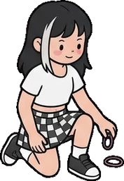 People crouching, a sticker from the The K-Pop Bedroom world