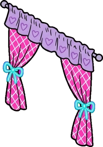Curtains, a sticker from the The K-Pop Bedroom world