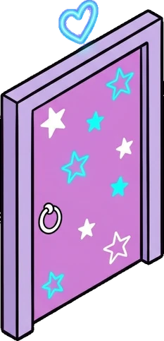 Doors, a sticker from the The K-Pop Bedroom world