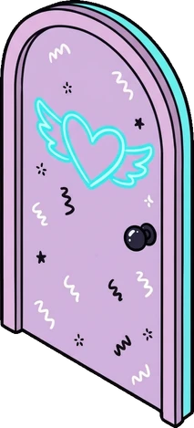 Doors, a sticker from the The K-Pop Bedroom world