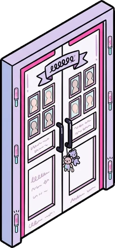Doors, a sticker from the The K-Pop Bedroom world
