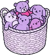Baskets and floor things, a sticker from the The K-Pop Bedroom world
