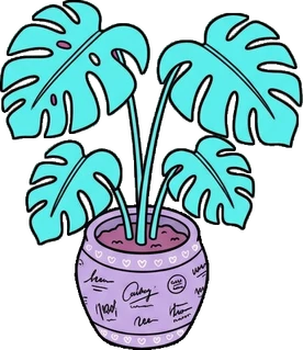 Floor plants, a sticker from the The K-Pop Bedroom world