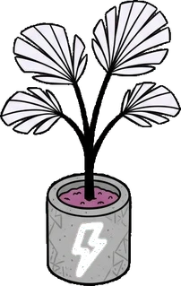 Floor plants, a sticker from the The K-Pop Bedroom world