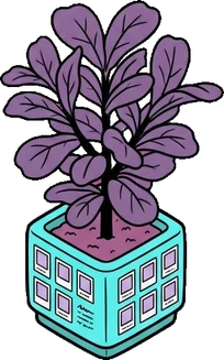 Floor plants, a sticker from the The K-Pop Bedroom world