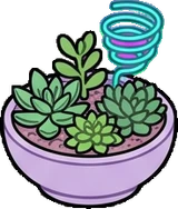 Small plants, a sticker from the The K-Pop Bedroom world