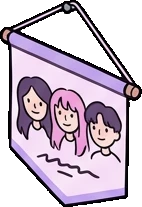 Garlands and hanging things, a sticker from the The K-Pop Bedroom world