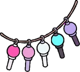 Garlands and hanging things, a sticker from the The K-Pop Bedroom world