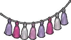 Garlands and hanging things, a sticker from the The K-Pop Bedroom world