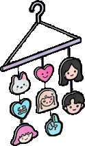 Garlands and hanging things, a sticker from the The K-Pop Bedroom world