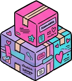 Big floor pieces, a sticker from the The K-Pop Bedroom world