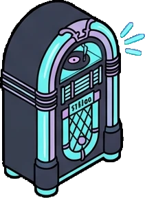 Big floor pieces, a sticker from the The K-Pop Bedroom world