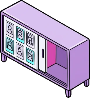 Dressers and low cabinets, a sticker from the The K-Pop Bedroom world