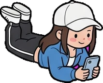 People lying down, a sticker from the The K-Pop Bedroom world