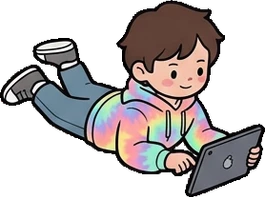 People lying down, a sticker from the The K-Pop Bedroom world