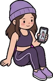 People sitting, a sticker from the The K-Pop Bedroom world