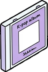 Shelf things, a sticker from the The K-Pop Bedroom world