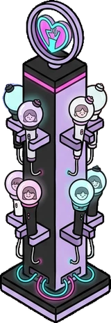 Tall pieces, a sticker from the The K-Pop Bedroom world