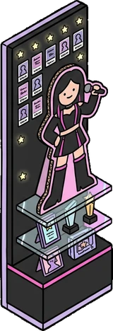 Tall pieces, a sticker from the The K-Pop Bedroom world
