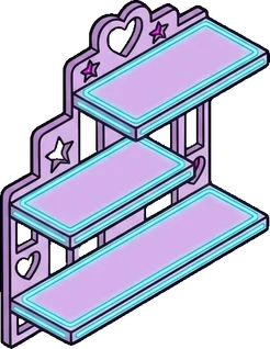 Wall shelves, a sticker from the The K-Pop Bedroom world