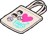 Bags, hats and shoes, a sticker from the The K-Pop Bedroom world