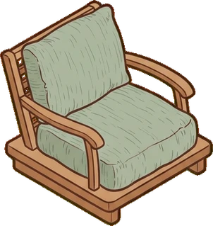 Armchairs, a sticker from the Japanese Room world