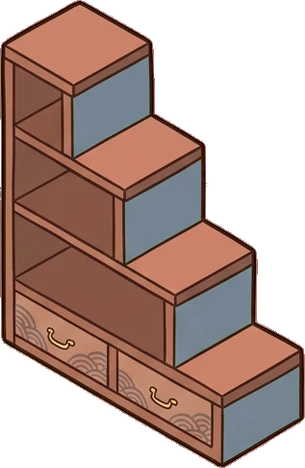 Bookcases, a sticker from the Japanese Room world