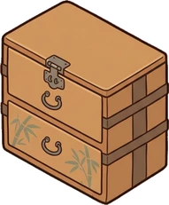 Chests and trunks, a sticker from the Japanese Room world