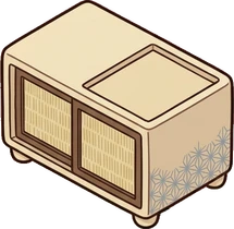 Chests and trunks, a sticker from the Japanese Room world